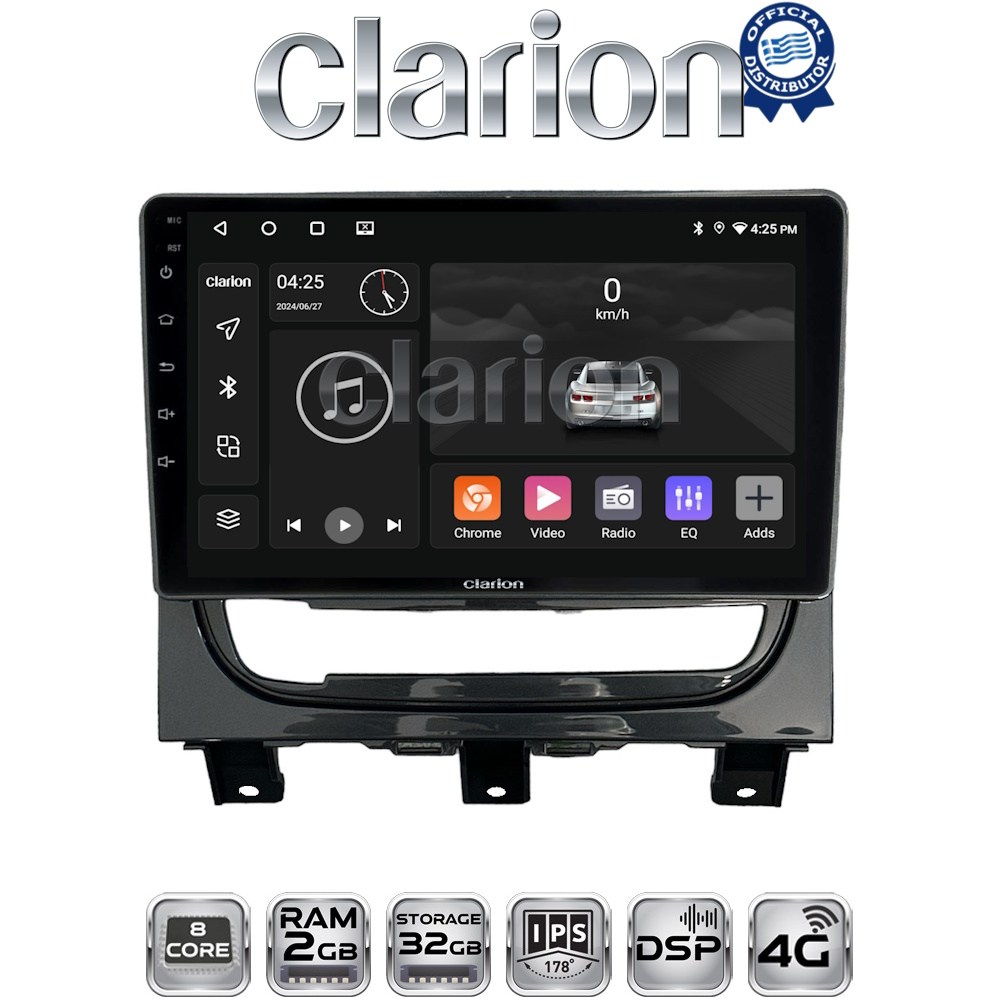 CLARION GL71257 Οθόνη OEM Multimedia Αυτοκινήτου για Fiat Strada 2012 > 2020 με CarPlay, AndroidAuto, BT, GPS