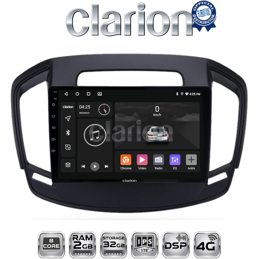 CLARION GL71338 Οθόνη OEM Multimedia Αυτοκινήτου για Opel Insignia 2014 - 2017 με CarPlay, AndroidAuto, BT, GPS