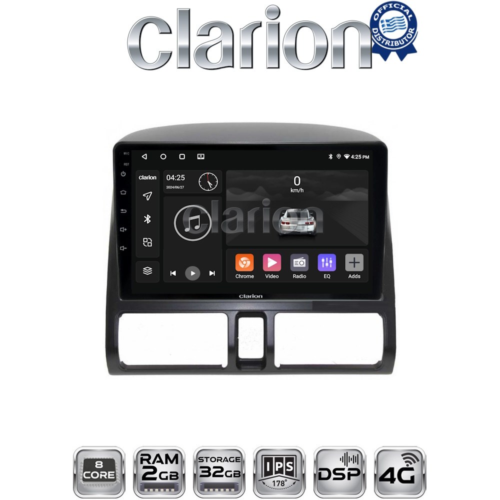CLARION GL71376CL Οθόνη OEM Multimedia Αυτοκινήτου για HONDA CR-V 2002 - 2006 με CarPlay, AndroidAuto, BT, GPS