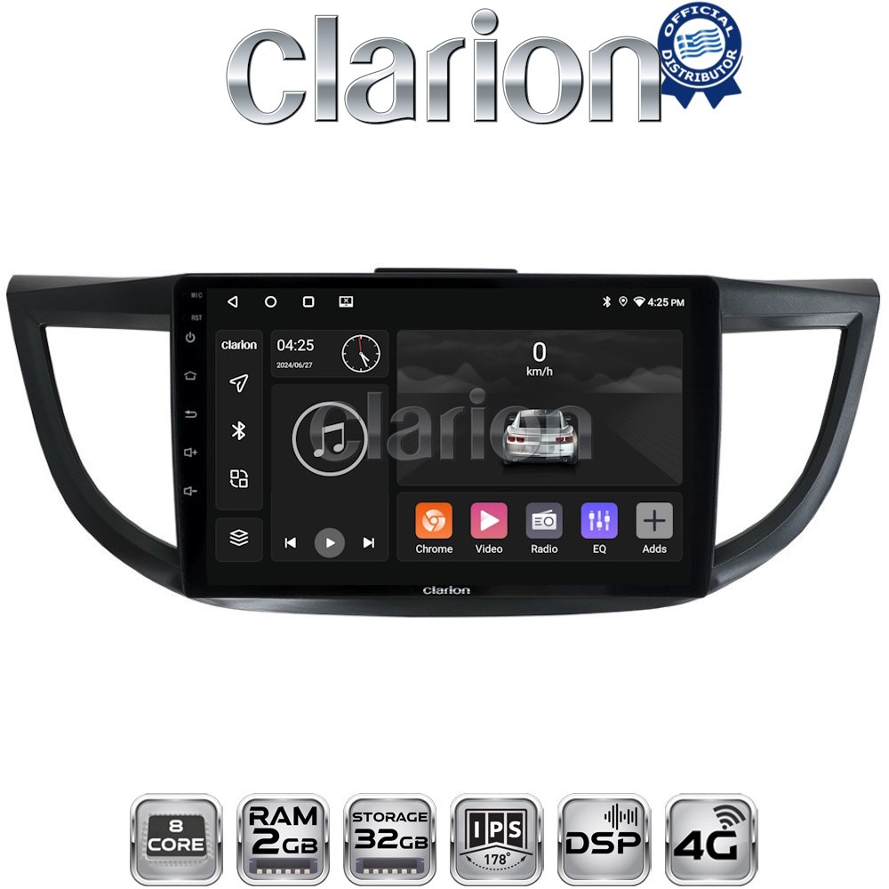CLARION GL71378 Οθόνη OEM Multimedia Αυτοκινήτου για HONDA CRV 2013>2017 με CarPlay, AndroidAuto, BT, GPS