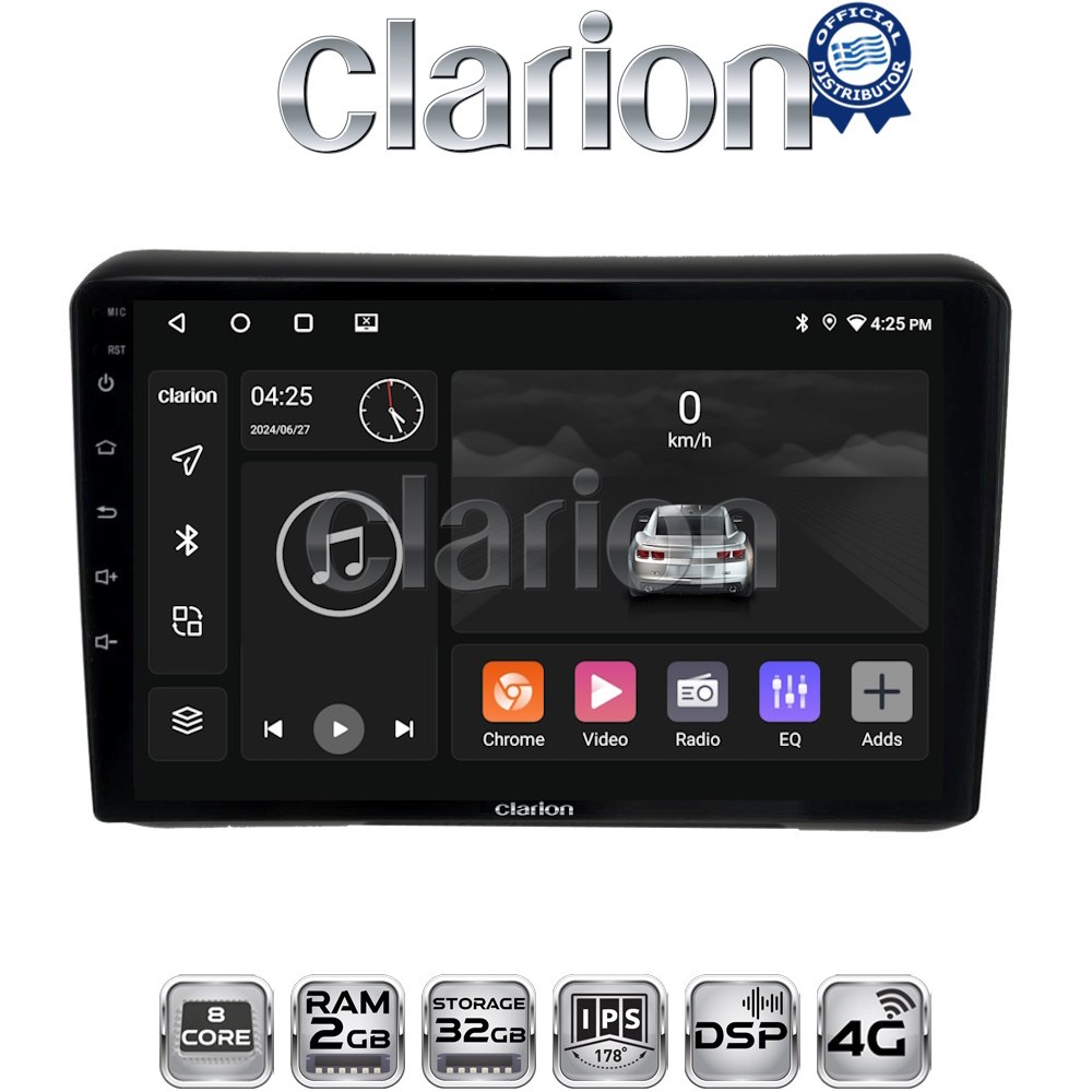 CLARION GL71421 Οθόνη OEM Multimedia Αυτοκινήτου για HONDA HRV 2015> με CarPlay, AndroidAuto, BT, GPS