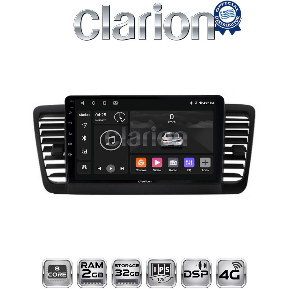 CLARION GL71525 Οθόνη OEM Multimedia Αυτοκινήτου για Subaru Legacy, Outback 2002 - 2008 με CarPlay, AndroidAuto, BT, GPS