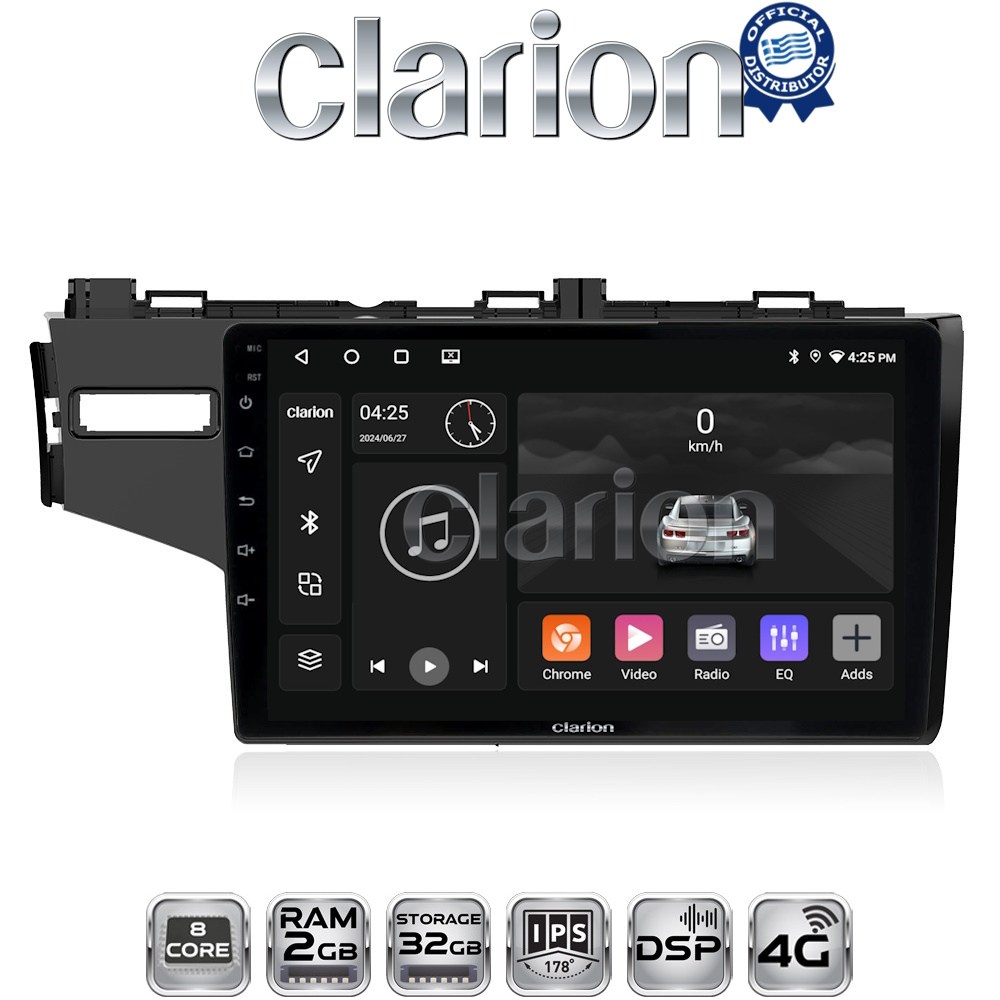 CLARION GL71760 Οθόνη OEM Multimedia Αυτοκινήτου για HONDA JAZZ 2013> με CarPlay, AndroidAuto, BT, GPS