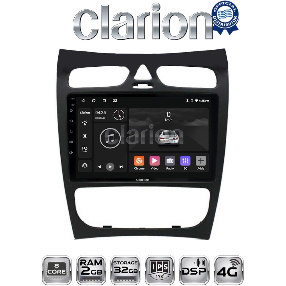 CLARION GL71812 Οθόνη OEM Multimedia Αυτοκινήτου για Mercedes CLK (W209) 2000 > 2004 με CarPlay, AndroidAuto, BT, GPS