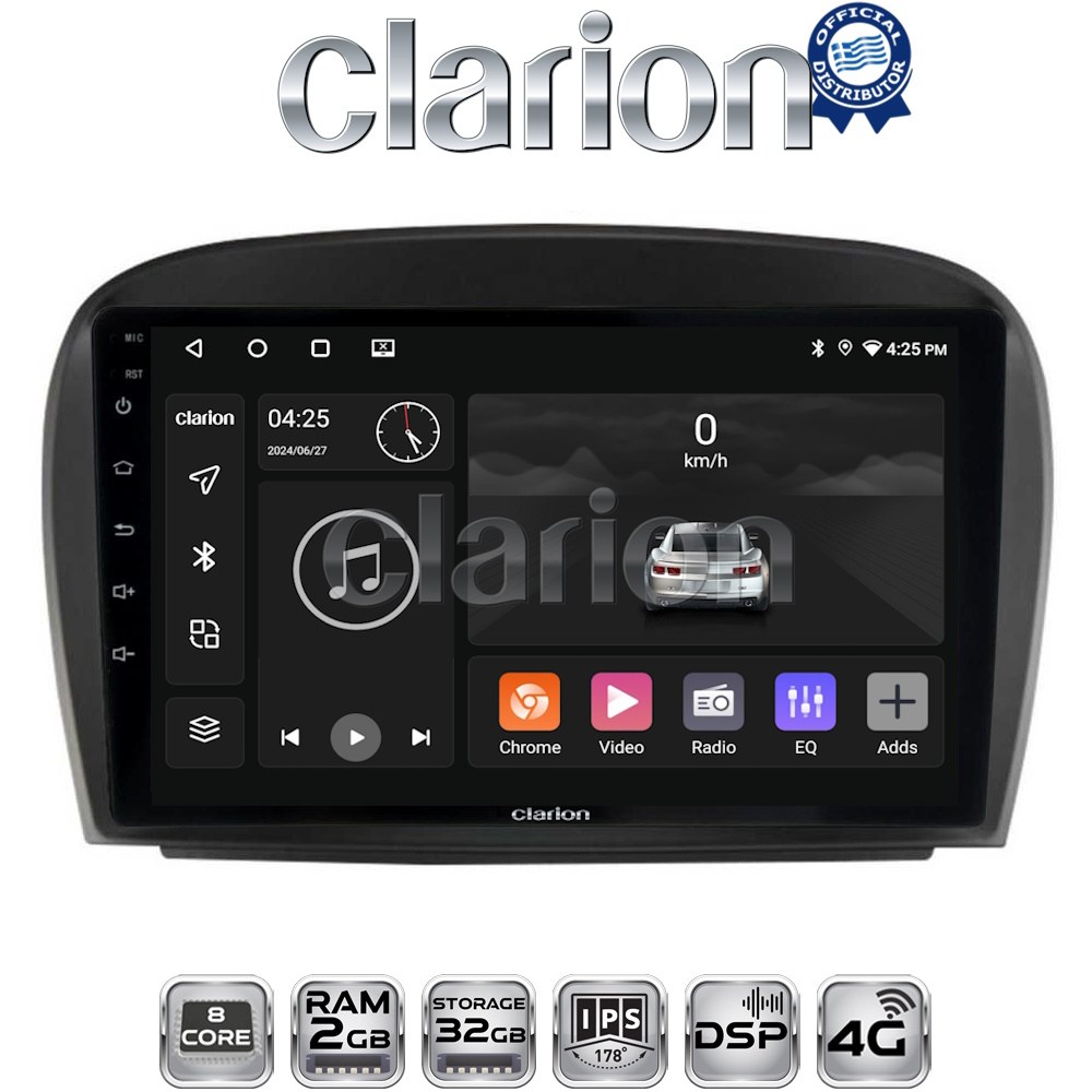 CLARION GL71817 Οθόνη OEM Multimedia Αυτοκινήτου για Mercedes SL 2009 > 2014 με CarPlay, AndroidAuto, BT, GPS