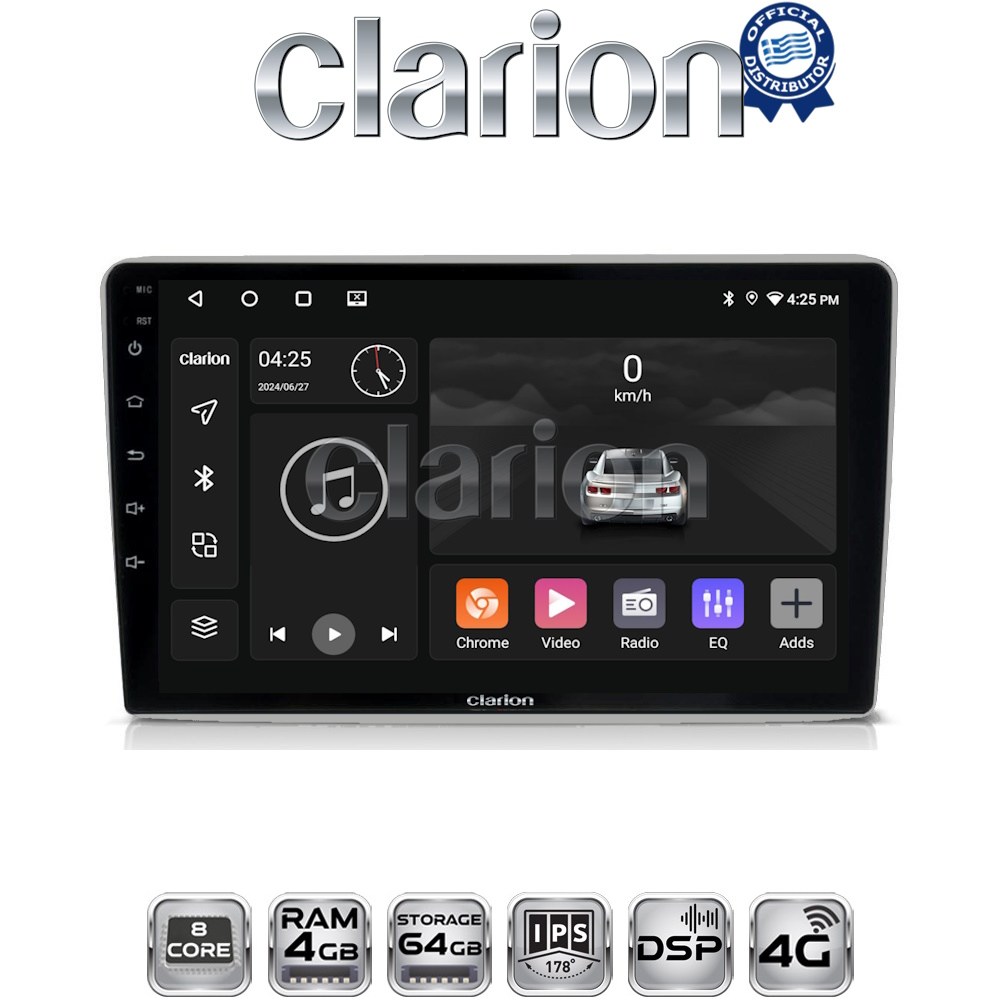 CLARION GL72019S Οθόνη OEM Multimedia Αυτοκινήτου για OPEL με CarPlay, AndroidAuto, BT, GPS