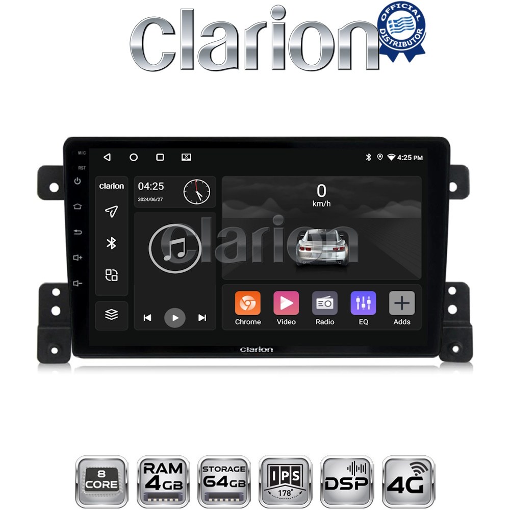 CLARION GL72053 Οθόνη Suzuki Grand Vitara 2005 - 2015 (CarPlay/AndroidAuto/BT/GPS/WIFI/GPRS)