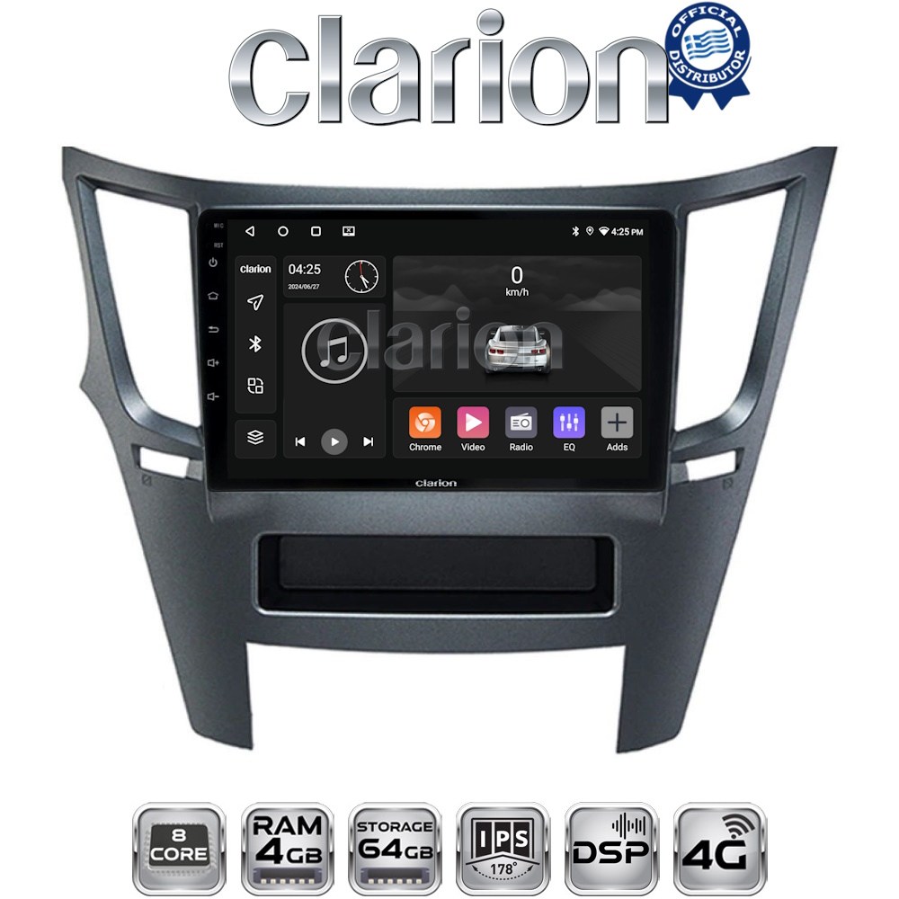 CLARION GL72061 - Οθόνη για Subaru Legacy - Outback 2009 - 2014 με Car Play, Android Auto, Bluetooth, GPS