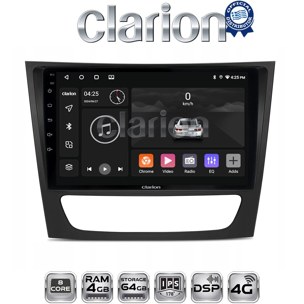CLARION GL72090 Οθόνη OEM Multimedia Αυτοκινήτου για MERCEDES E class (W211)  με CarPlay, AndroidAuto, BT, GPS