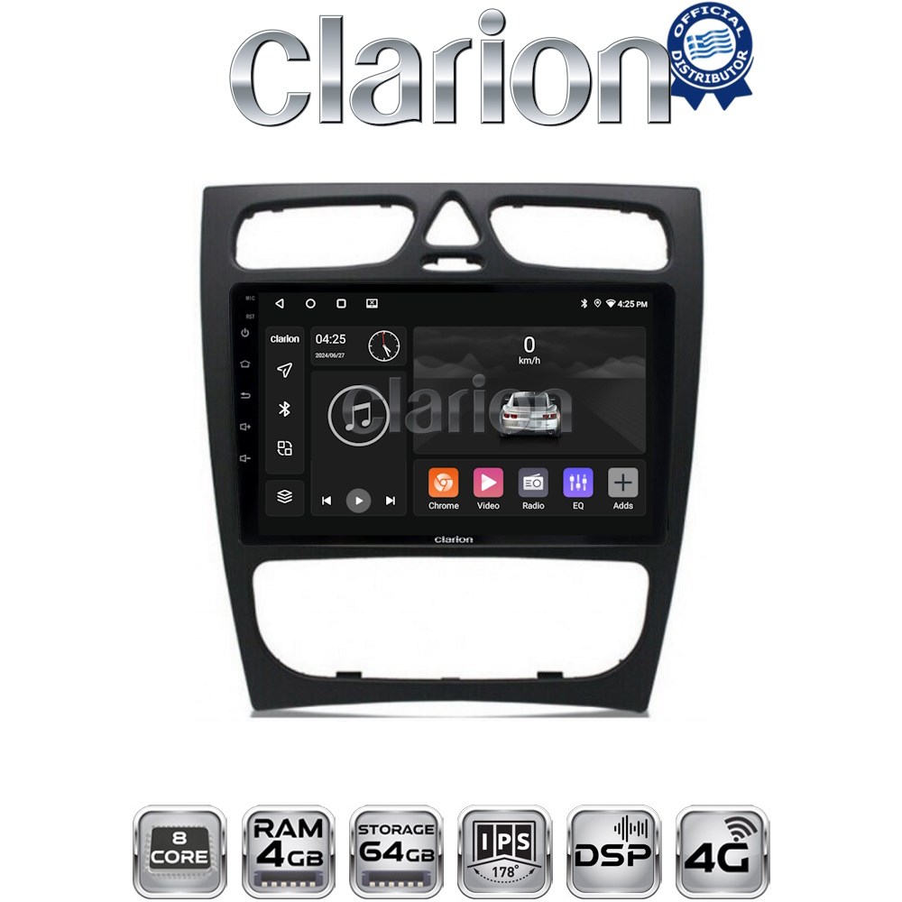 CLARION GL72171 Οθόνη OEM Multimedia Αυτοκινήτου για MERCEDES C class (W203) - CLK (W208) με CarPlay, AndroidAuto, BT, GPS