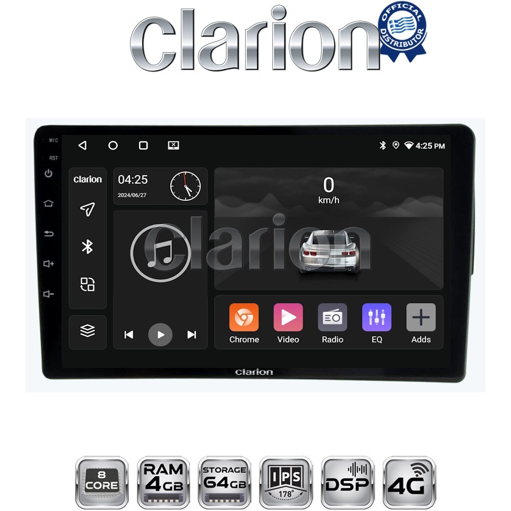 CLARION GL72171S Οθόνη OEM Multimedia Αυτοκινήτου για Mercedes C class (W203) 1999-2004 με CarPlay, AndroidAuto, BT, GPS