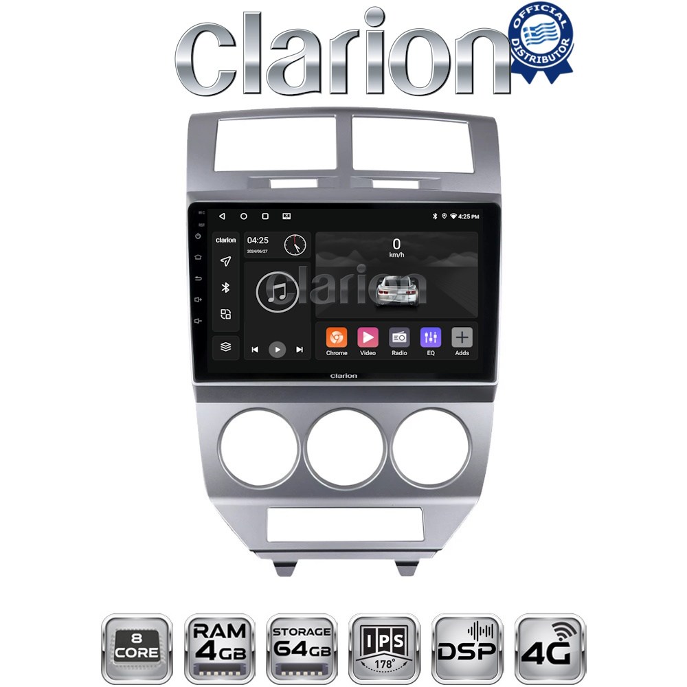 CLARION GL72203 Οθόνη OEM Multimedia Αυτοκινήτου για Dodge Caliber με CarPlay, AndroidAuto, BT, GPS