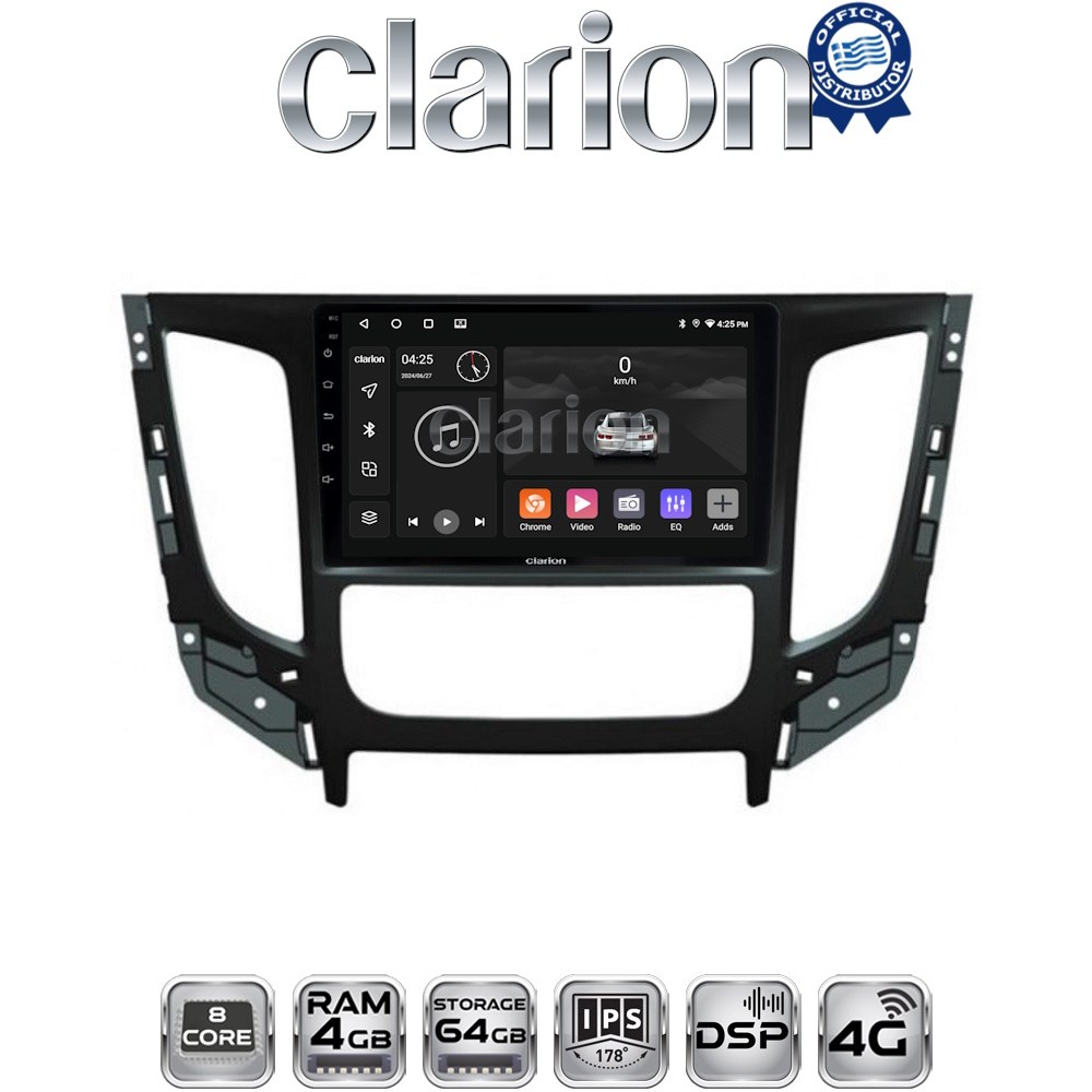 CLARION GL72230 (Clima) - Οθόνη Mitsubishi L200 2015 - 2019, Fiat Fullback 2016 - 2019 με CarPlay, AndroidAuto, BT, GPS
