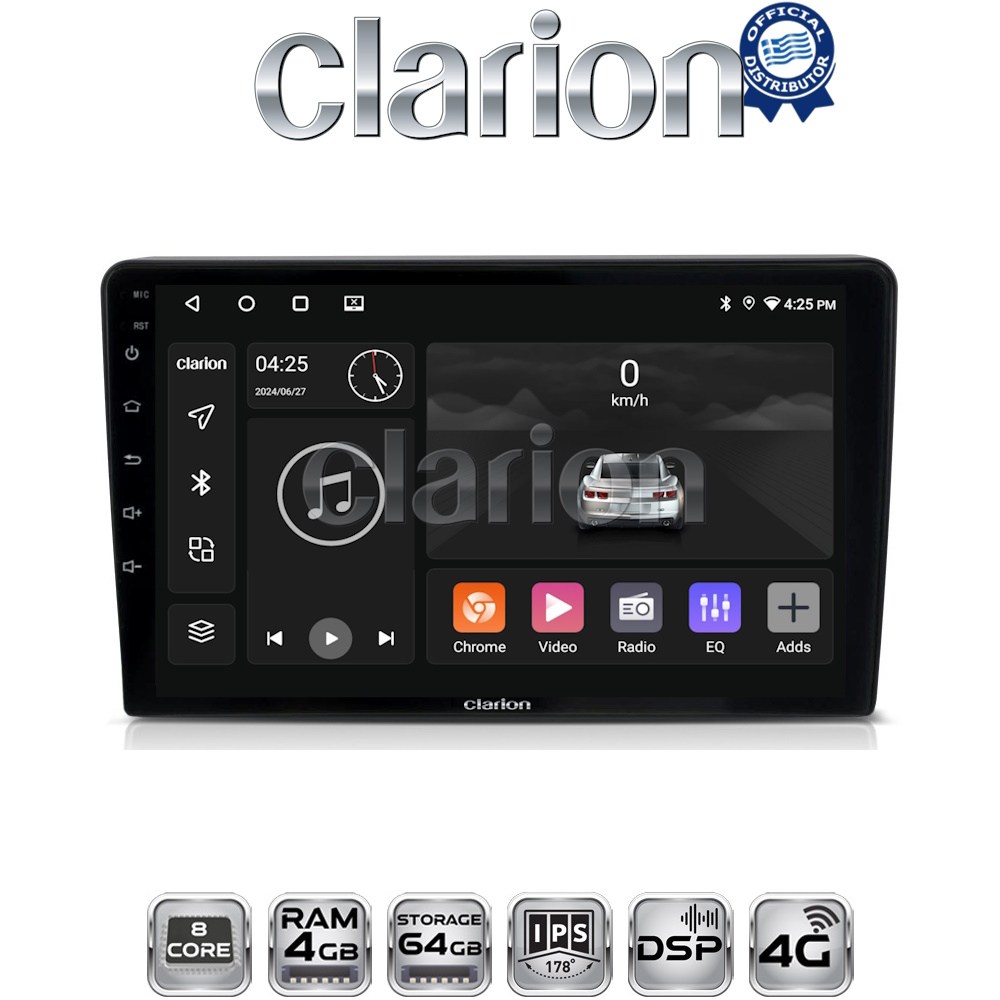 CLARION GL72256 Οθόνη OEM Multimedia Αυτοκινήτου για Mazda 2 2002 > 2007 με CarPlay, AndroidAuto, BT, GPS