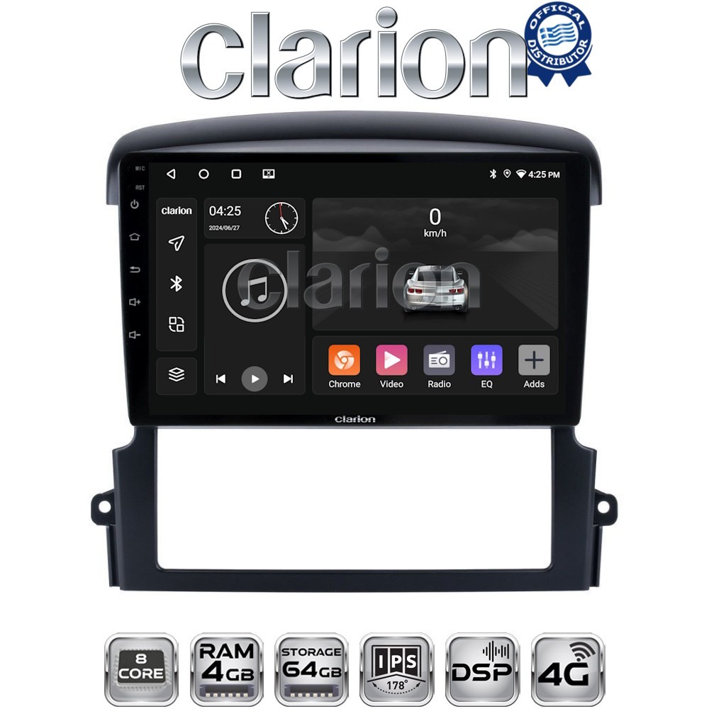 CLARION GL72303 Οθόνη OEM Multimedia Αυτοκινήτου για Kia Sorento 2006 > 2009 με CarPlay, AndroidAuto, BT, GPS