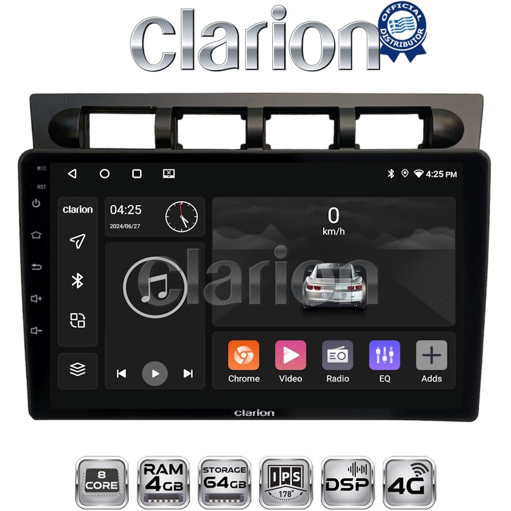 CLARION GL72311 Οθόνη OEM Multimedia Αυτοκινήτου για Kia Piccanto 2004 > 2008 με CarPlay, AndroidAuto, BT, GPS