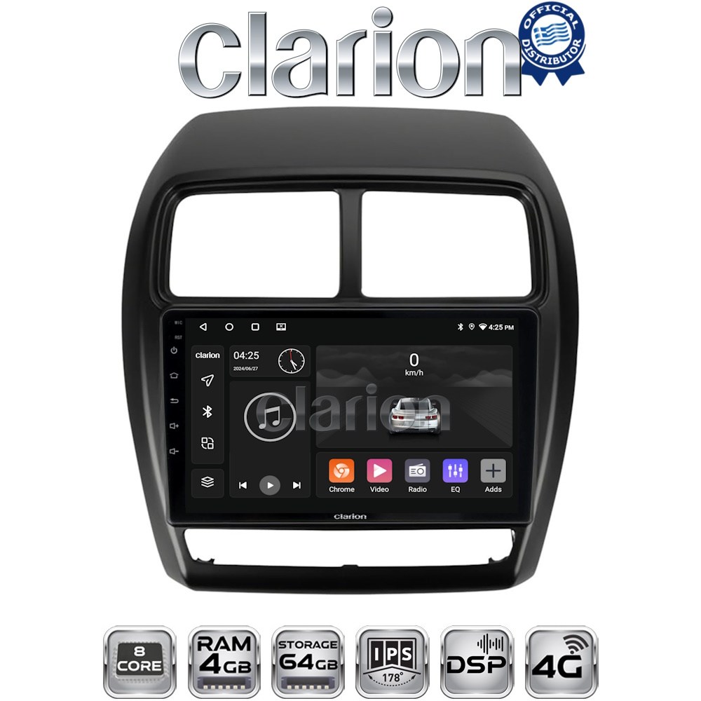 CLARION GL72318 Οθόνη OEM Multimedia Αυτοκινήτου για Mitsubishi ASX 2020 > 2023 με CarPlay, AndroidAuto, BT, GPS