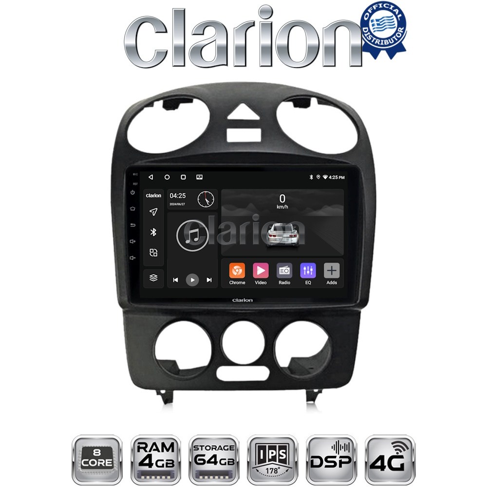 CLARION GL72408 Οθόνη OEM Multimedia Αυτοκινήτου για VW BEETLE 2003 > 2010 με CarPlay, AndroidAuto, BT, GPS