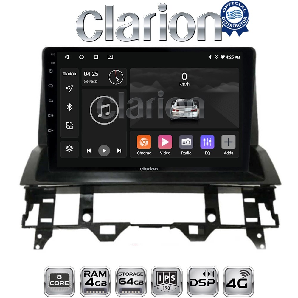 CLARION GL72437 Οθόνη OEM Multimedia Αυτοκινήτου για MAZDA 6 2002 > 2005 με CarPlay, AndroidAuto, BT, GPS