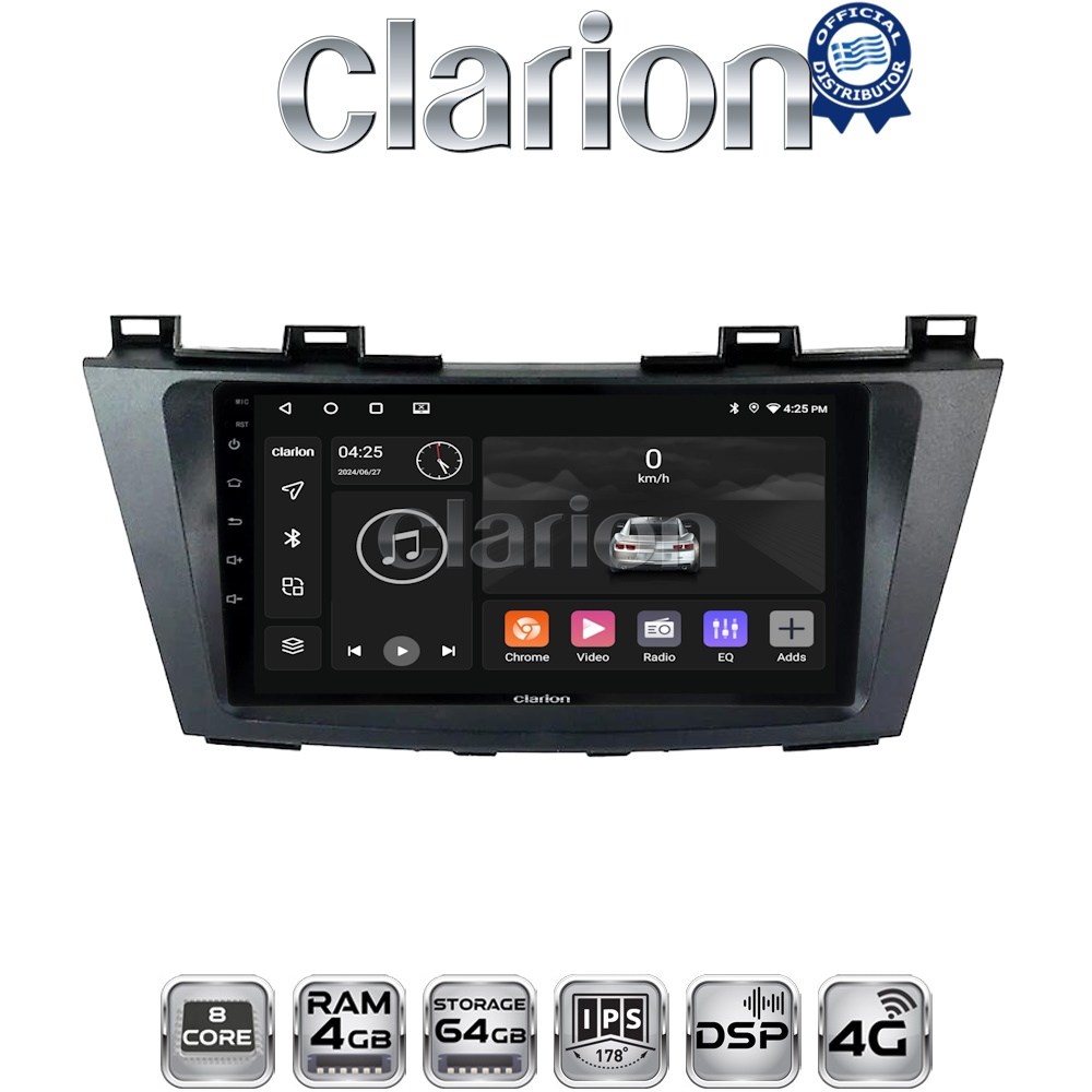 CLARION GL72440 Οθόνη OEM Multimedia Αυτοκινήτου για MAZDA 5 2011> με CarPlay, AndroidAuto, BT, GPS