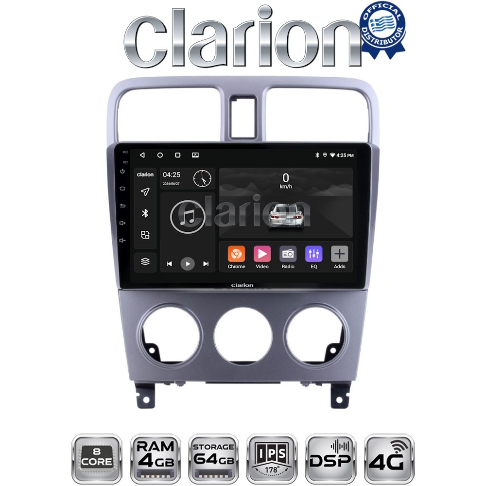 CLARION GL72526 Οθόνη OEM Multimedia Αυτοκινήτου για Subaru Forester 2002 - 2007 με CarPlay, AndroidAuto, BT, GPS