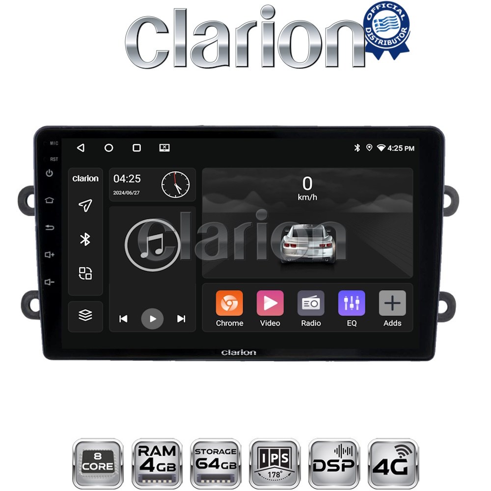 CLARION GL72708 Οθόνη OEM Multimedia Αυτοκινήτου για DACIA DUSTER – LOGAN - SUNDERO 2013 > 2018 με CarPlay, AndroidAuto, BT, GPS