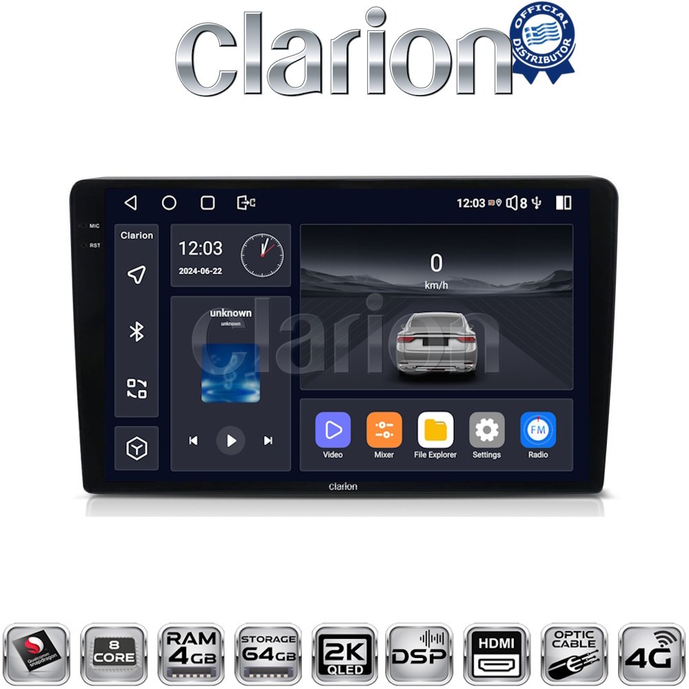 CLARION GL74086 Οθόνη OEM Multimedia Αυτοκινήτου για KIA CEED 2009>2012 με CarPlay, AndroidAuto, BT, GPS