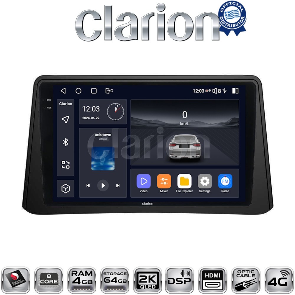 CLARION GL74235 Οθόνη OEM Multimedia Αυτοκινήτου για Opel Mokka 2012 > 2015 με CarPlay, AndroidAuto, BT, GPS