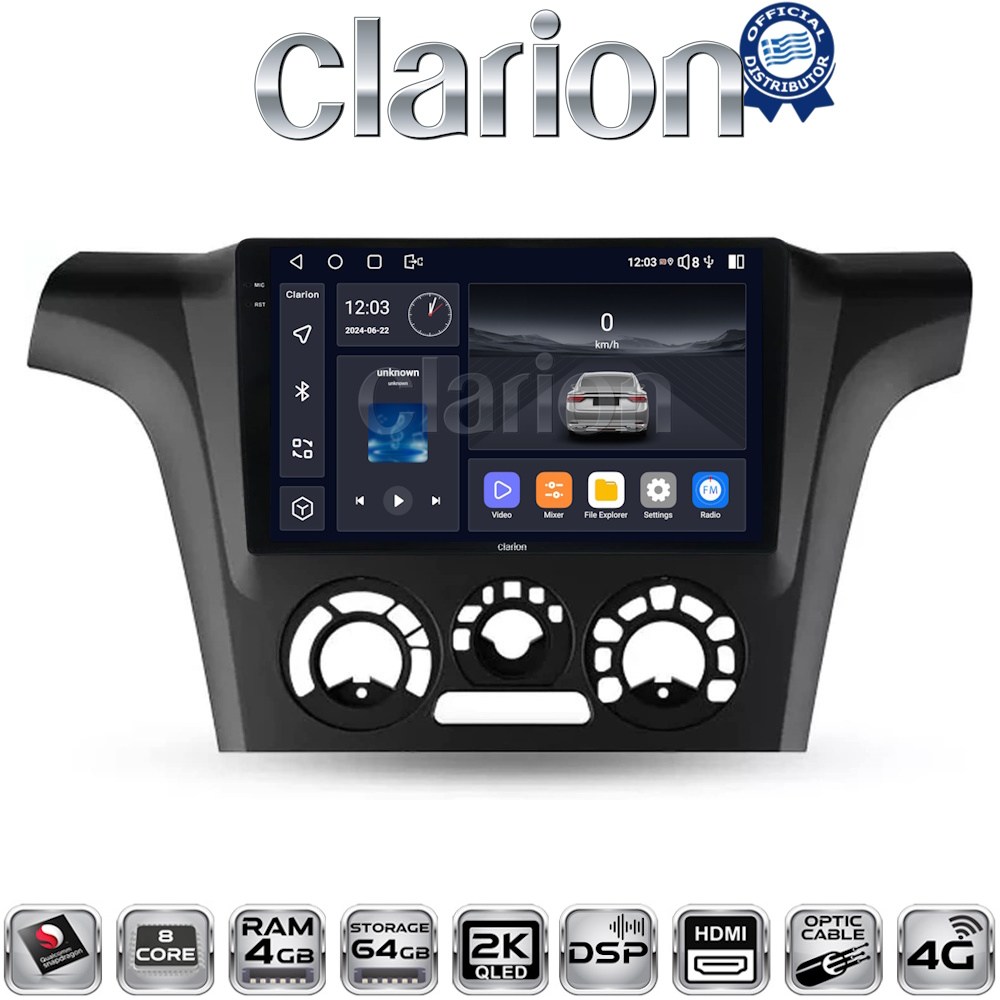 CLARION GL74302 Οθόνη OEM Multimedia Αυτοκινήτου για MITSUBISHI OUTLANDER 2001 > 2006 με CarPlay, AndroidAuto, BT, GPS