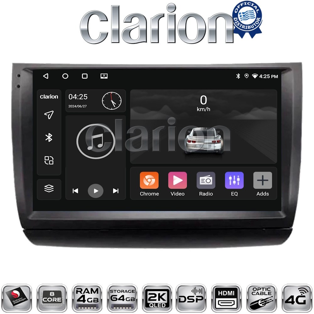 CLARION GL74481 Οθόνη OEM Multimedia Αυτοκινήτου για Toyota Prius 2002 > 2009 με CarPlay, AndroidAuto, BT, GPS