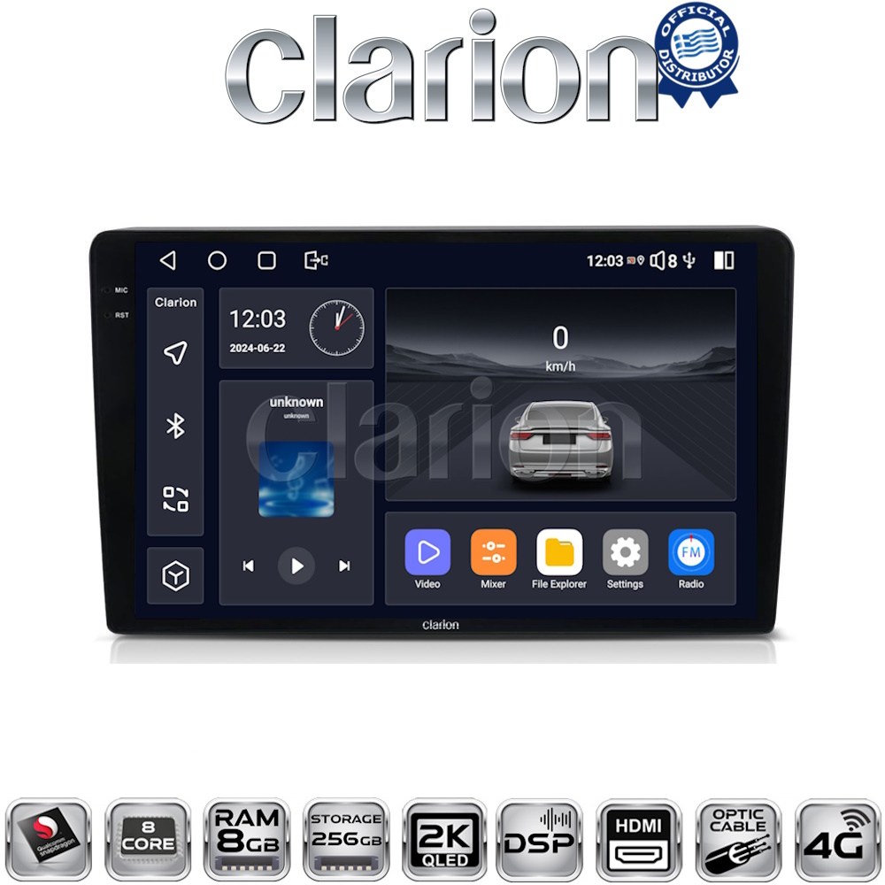 CLARION GL75086 Οθόνη OEM Multimedia Αυτοκινήτου για KIA CEED 2009>2012 με CarPlay, AndroidAuto, BT, GPS