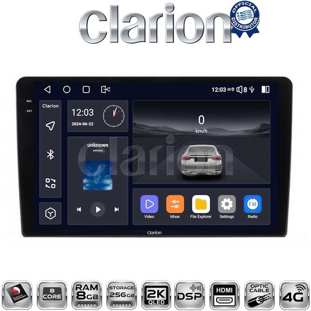 CLARION GL75121 Οθόνη OEM Multimedia Αυτοκινήτου για Kia Ceed 2007 > 2008 με CarPlay, AndroidAuto, BT, GPS