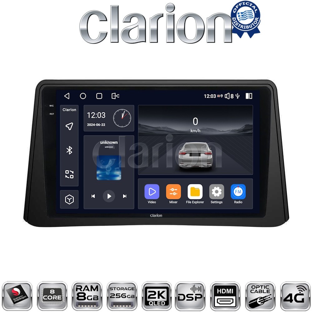 CLARION GL75235 Οθόνη OEM Multimedia Αυτοκινήτου για Opel Mokka 2012 > 2015 με CarPlay, AndroidAuto, BT, GPS