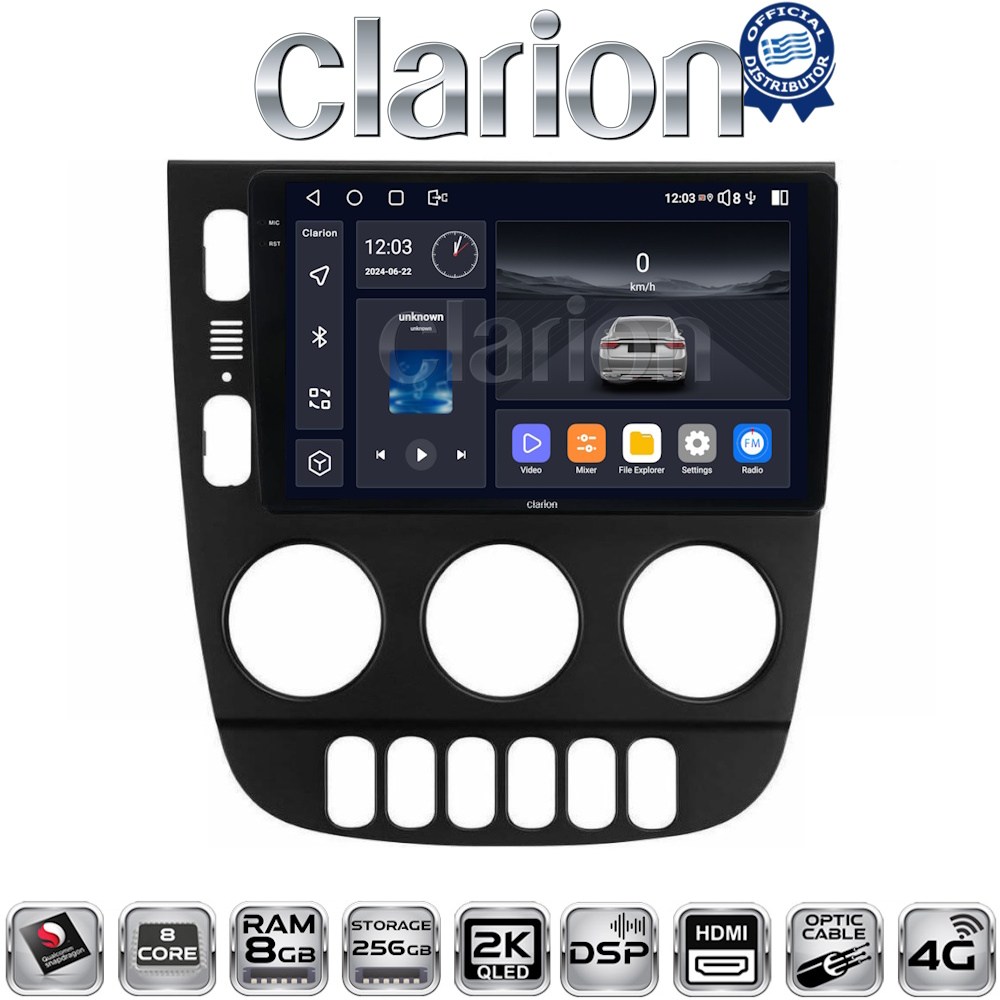 CLARION GL75505 Οθόνη OEM Multimedia Αυτοκινήτου για Mercedes ML 1998 > 2005 με CarPlay, AndroidAuto, BT, GPS