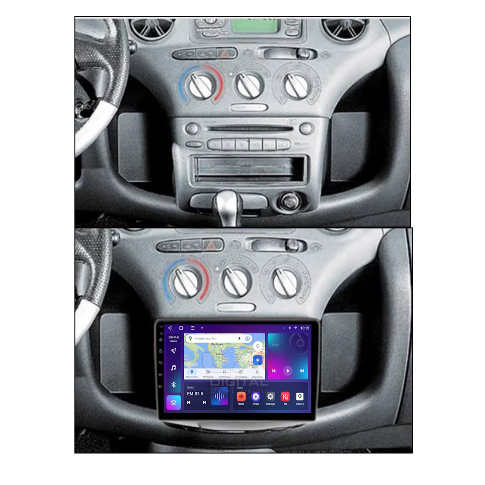CLARION GL31402 Οθόνη OEM Multimedia Αυτοκινήτου για Toyota Yaris 1999 > 2004 με CarPlay, AndroidAuto, BT, GPS