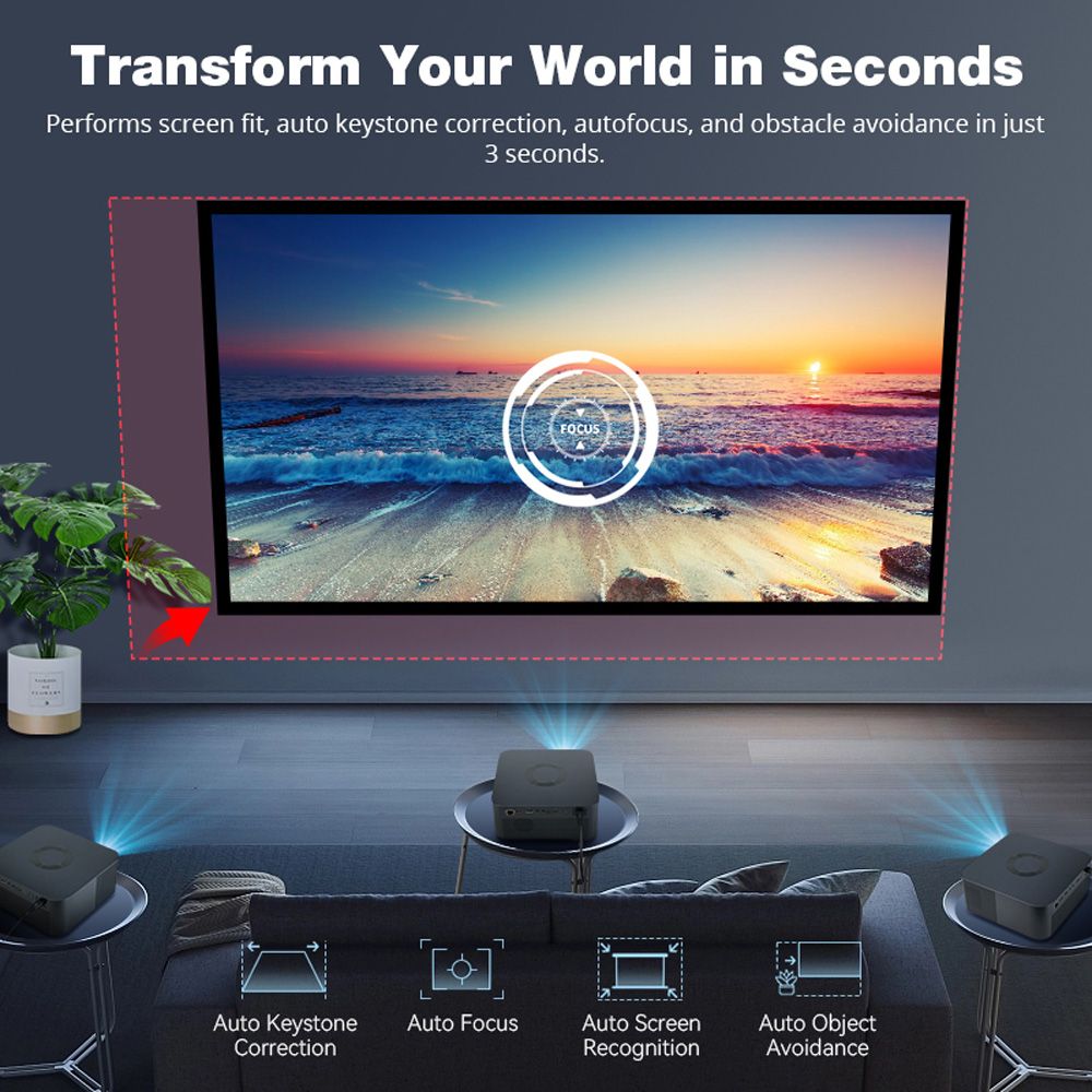 TOPLEO TP600 PORTABLE 1080P LED 650 ANSI SMART GOOGLE CERTIFICATED PROJECTOR