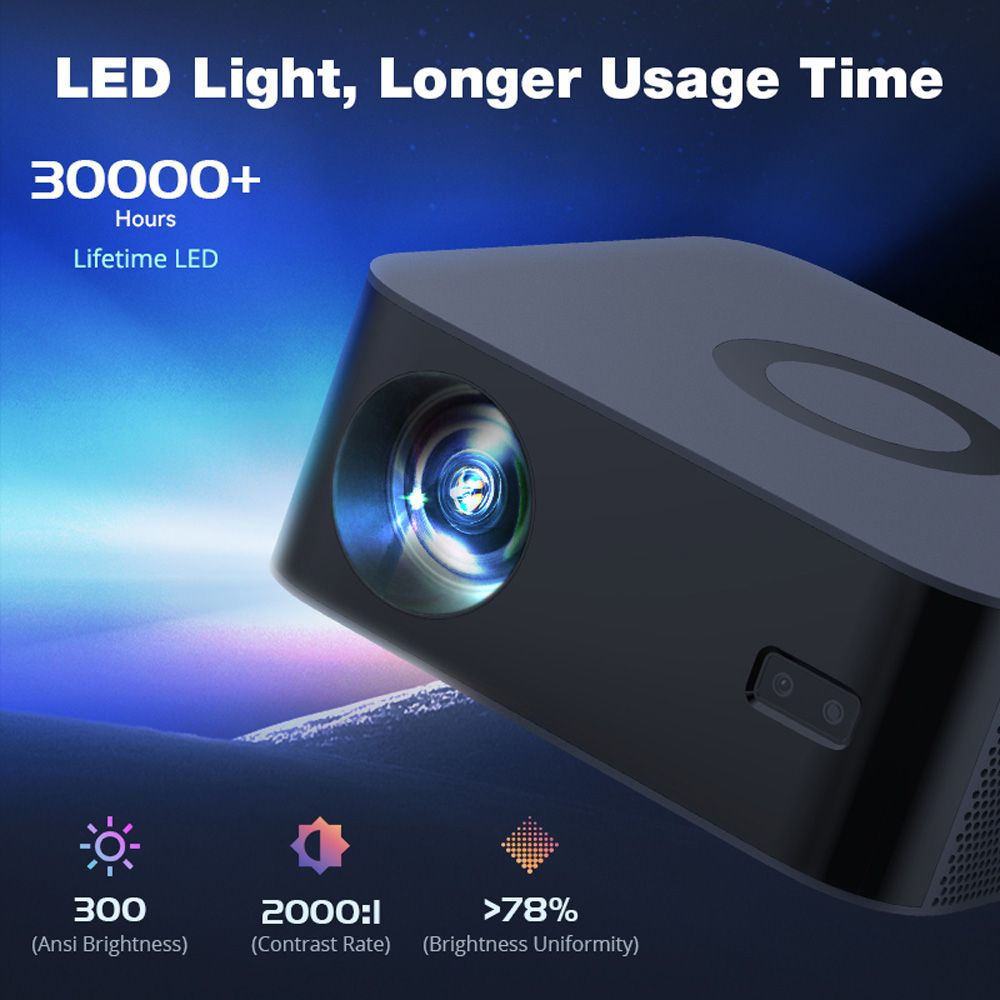 TOPLEO TP600 PORTABLE 1080P LED 650 ANSI SMART GOOGLE CERTIFICATED PROJECTOR