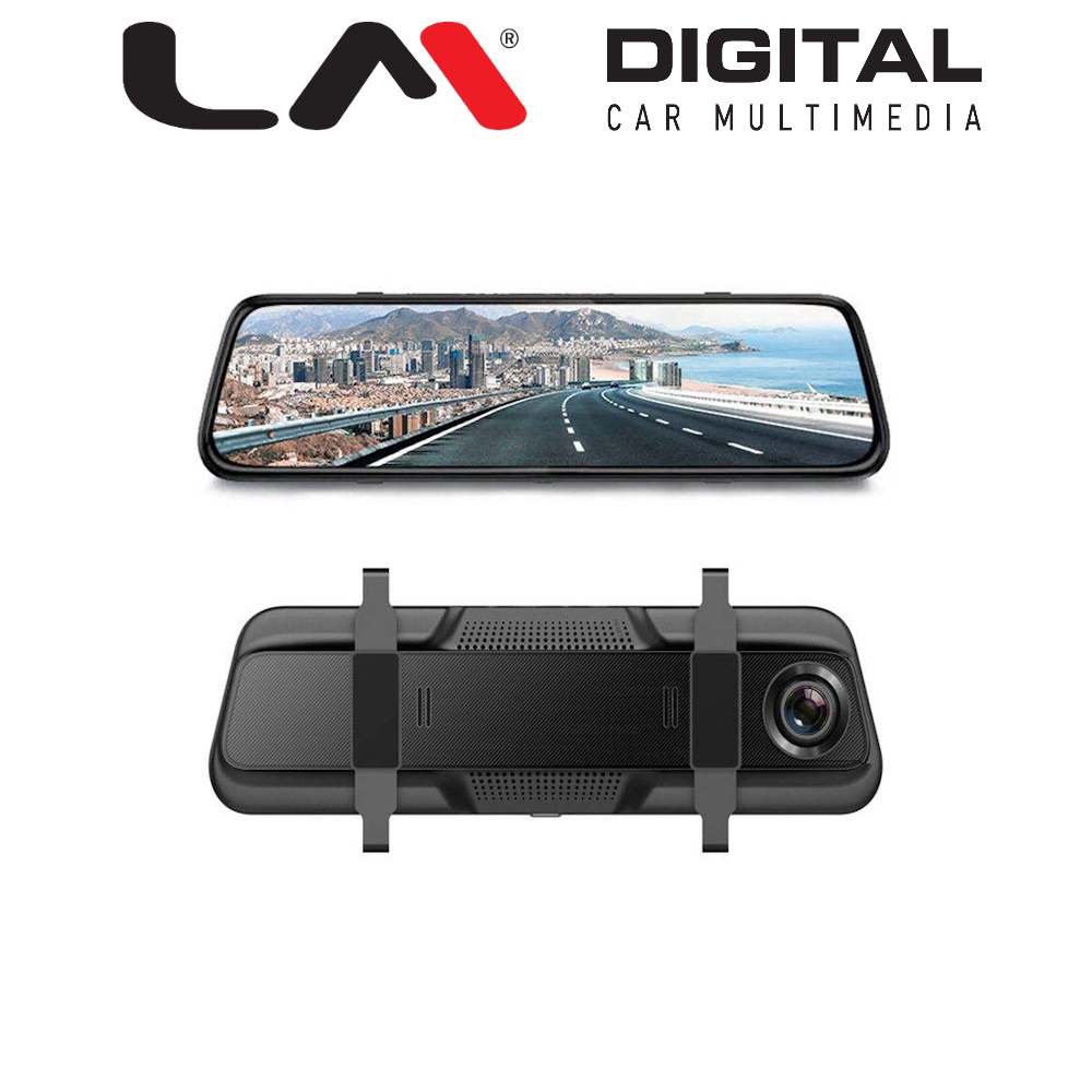 LM Digital - DVR C-2300 - Καθρέπτης με οθόνη 9.66", κάμερες εμπρός & πισω, WIFI, Full HD, Touch screen