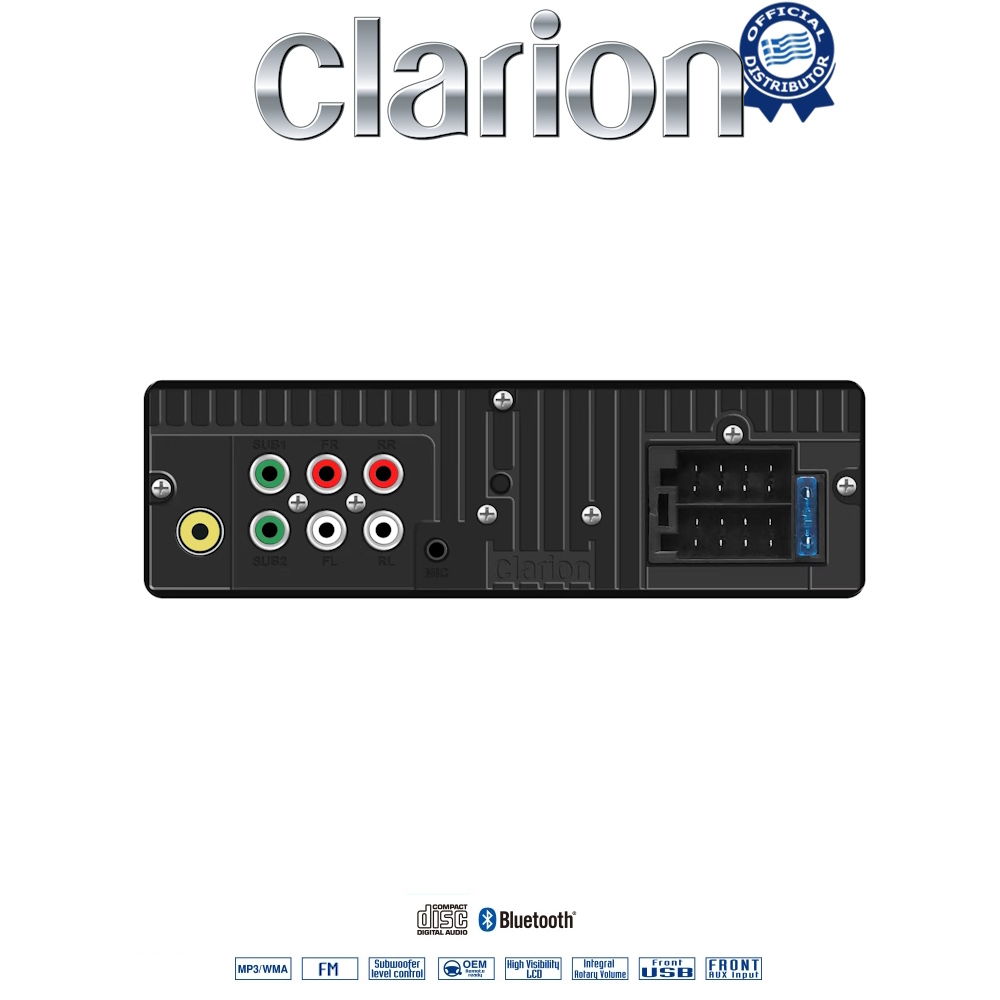 CLARION CD-P3  (P11) - Ράδιο USB, Bluetooth, SD, AUXIN με 6 RCA OUT
