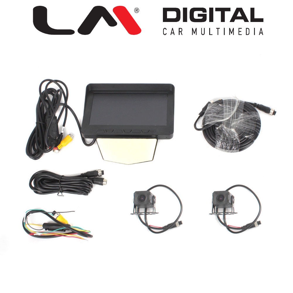 LM Digital - DVR 01-235-C20 - Σύστημα καταγραφής με οθόνη 7", 2 κάμερες, Split Mode και φωνητικός έλεγχο