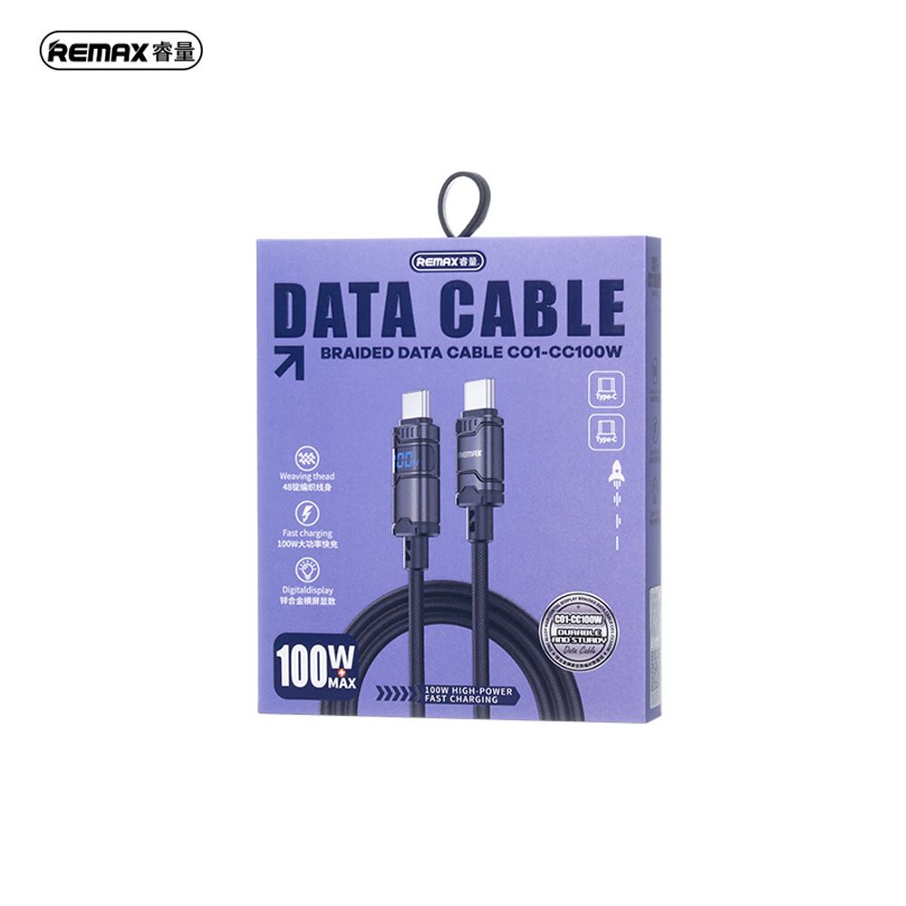 REMAX C01-CC 100W FAST CHARGING CABLE (USB-C to USB-C) - REMAX C01-CC 100W