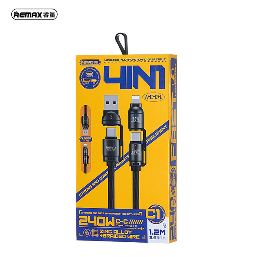 REMAX C1 240W (4 in 1 FAST CHARGING CABLE) - REMAX C1 240W