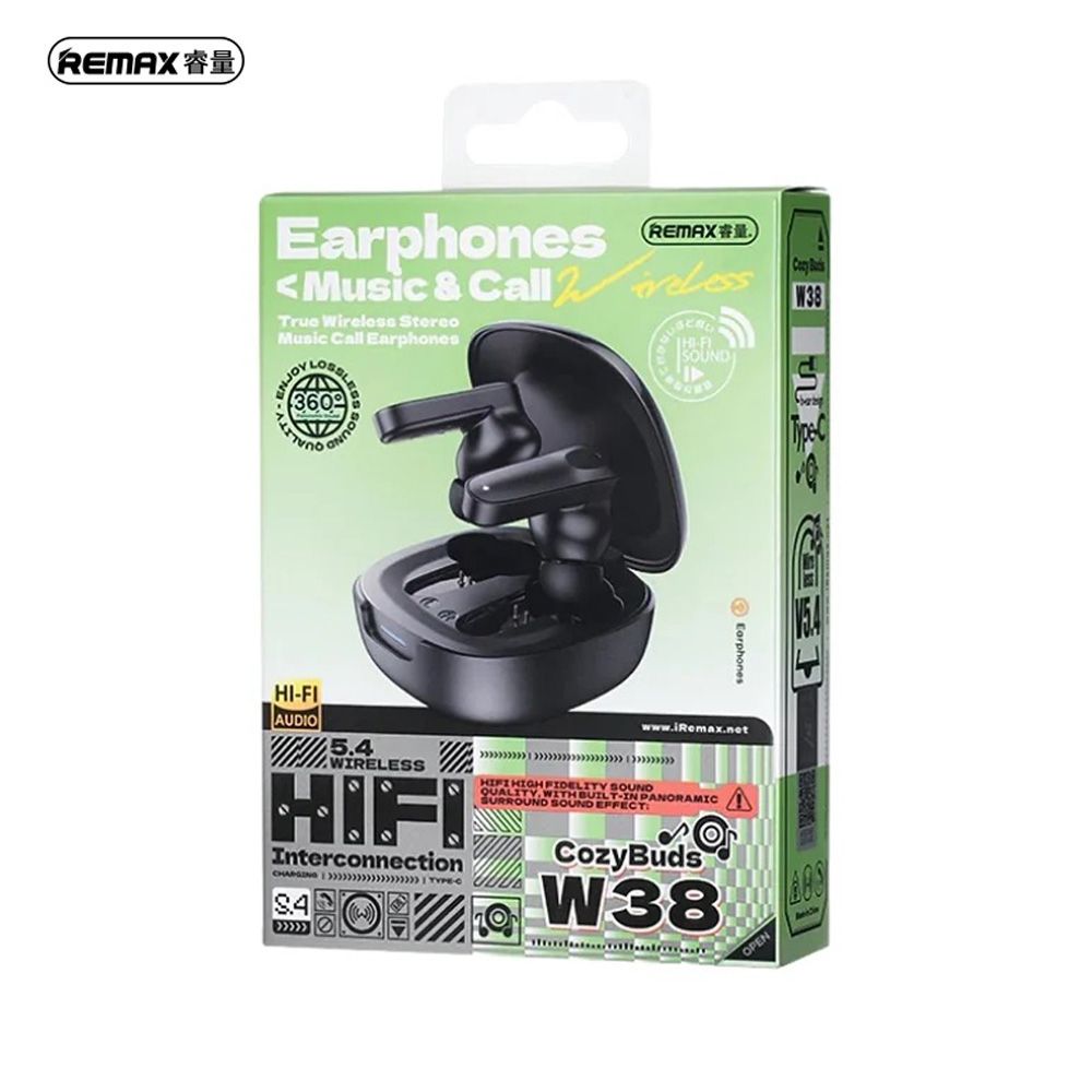 REMAX COZYBUDS W38 TRUE WIRELESS STEREO EARBUDS - REMAX COZYBUDS W38