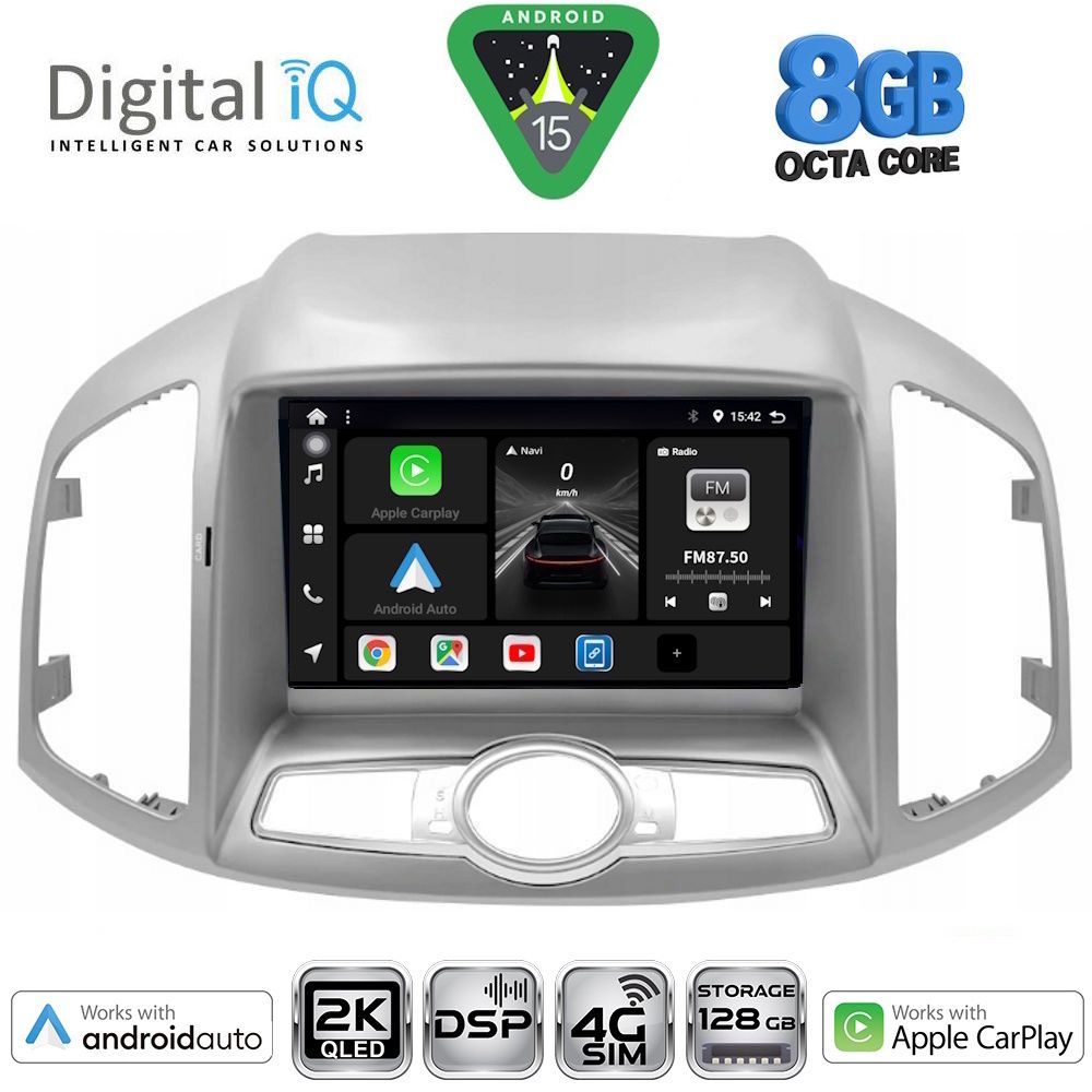 DIGITAL IQ BXF 11071_CPAA (9inc) - Οθόνη για Chevrolet Captiva 2012 - 2016 με CarPlay, AndroidAuto, BT, GPS