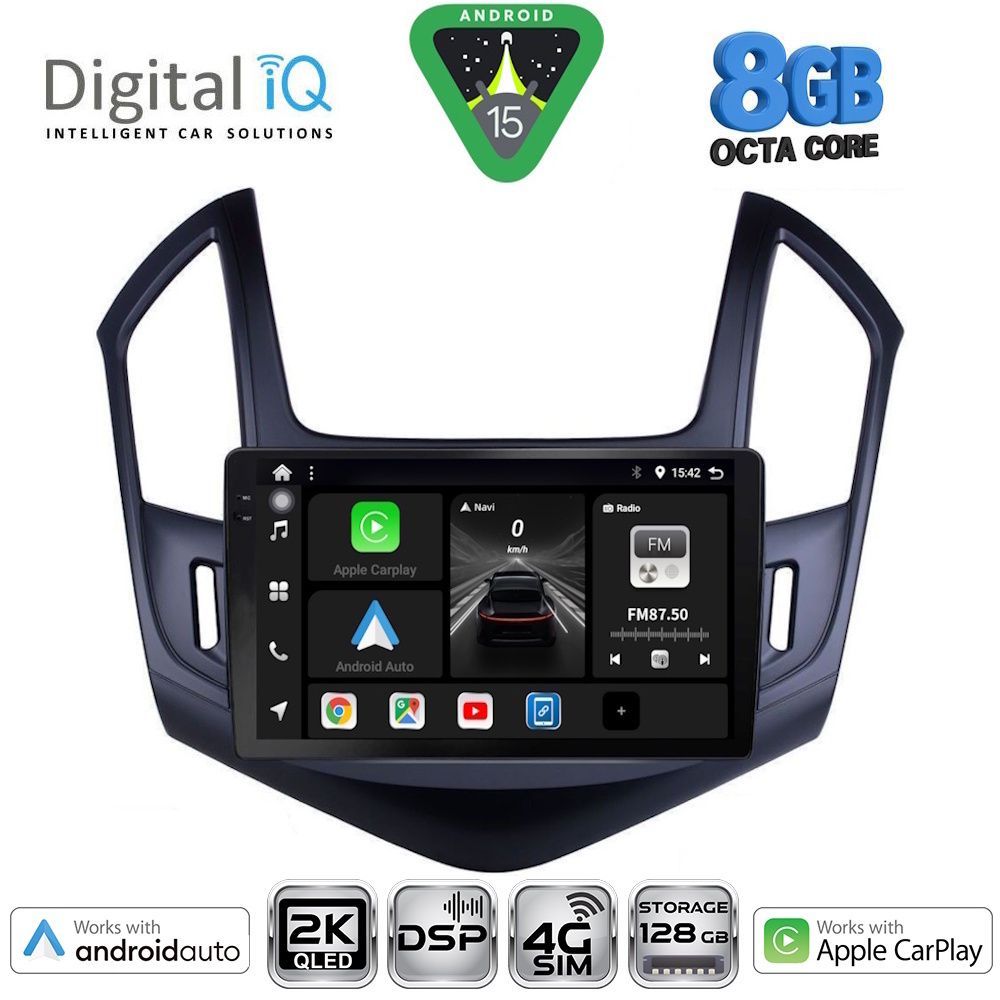 DIGITAL IQ BXF 11077_CPAA (9inc) MULTIMEDIA TABLET for CHEVROLET CRUZE mod. 2013-2015 - DIQ_BXF_11077