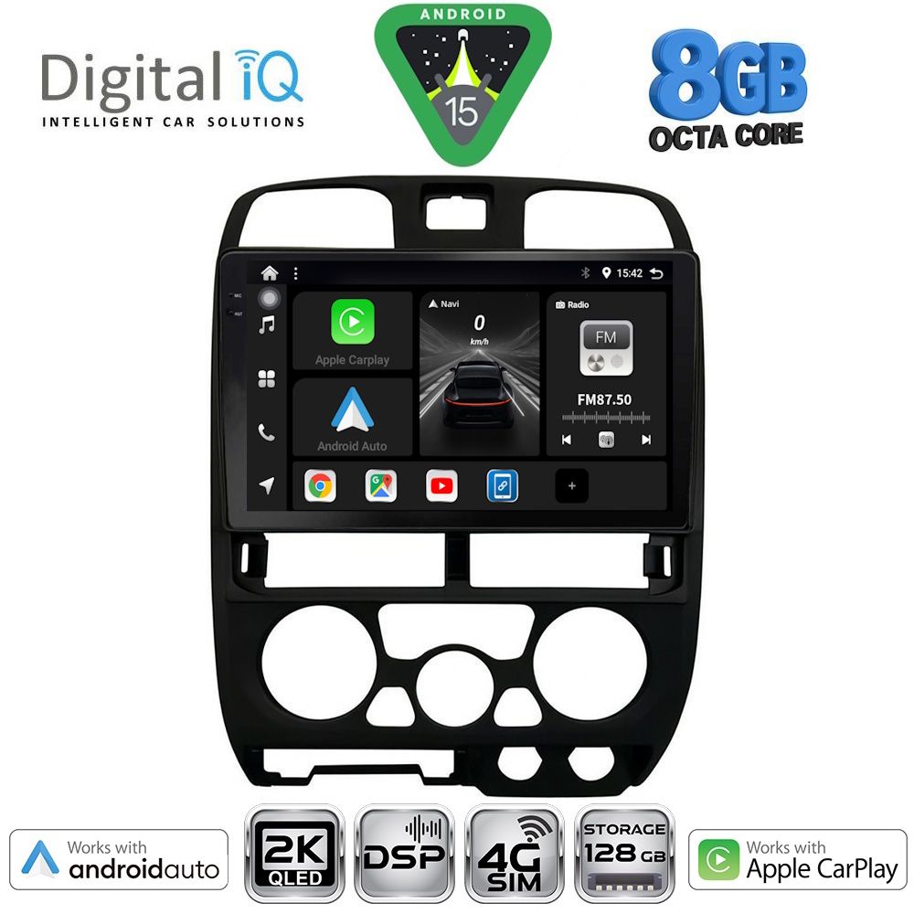 Isuzu D-Max 2002 - 2008 Οθόνη με CarPlay, AndroidAuto, GPS, Bluetooth - DIGITAL IQ BXF 11253BL_CPAA (9inc)