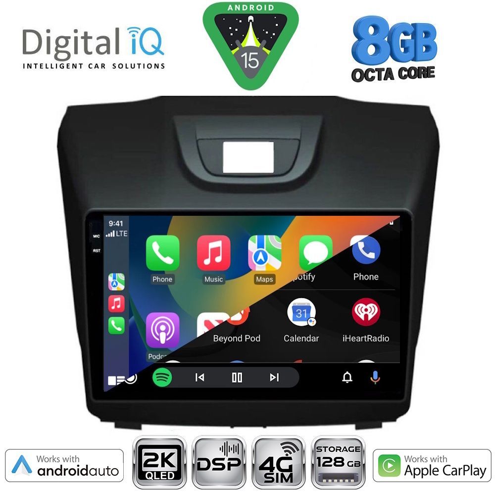 DIGITAL IQ BXF 11255_CPAA (9inc) MULTIMEDIA TABLET for ISUZU DMAX mod. 2012-2020 - DIQ_BXF_11255
