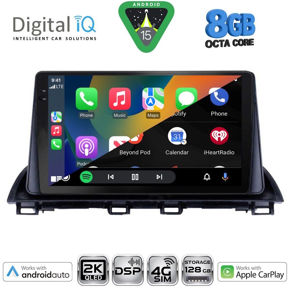 DIGITAL IQ BXF 11367_CPAA (9inc) MULTIMEDIA TABLET for MAZDA 3 mod. 2014-2019