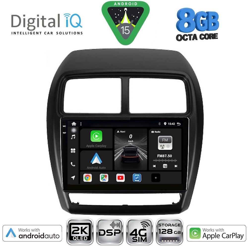 DIGITAL IQ BXF 11431_CPAA (9inc) - Οθόνη Mitsubishi ASX 2020 - 2023 με CarPlay, AndroidAuto, BT, GPS