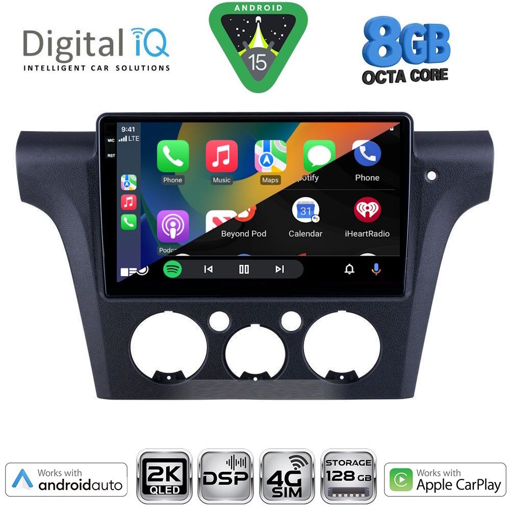 DIGITAL IQ BXF 11441_CPAA CLIMA (10inc) MULTIMEDIA TABLET for MITSUBISHI OUTLANDER mod. 2001-2005 with CLIMA - DIQ_BXF_11441CL